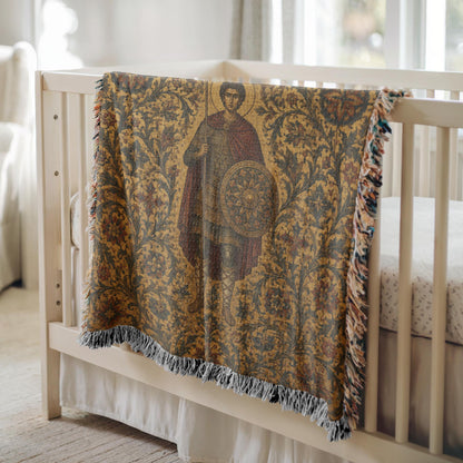 Warrior Saint Woven Blanket