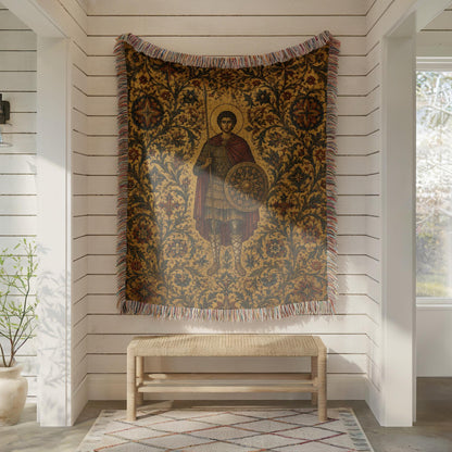 Warrior Saint Woven Blanket