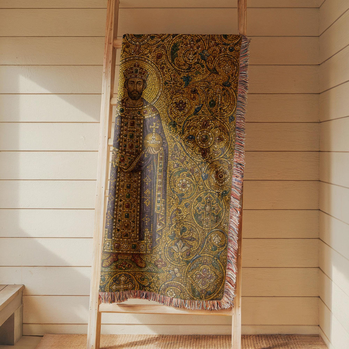 Byzantine Emperor Woven Blanket