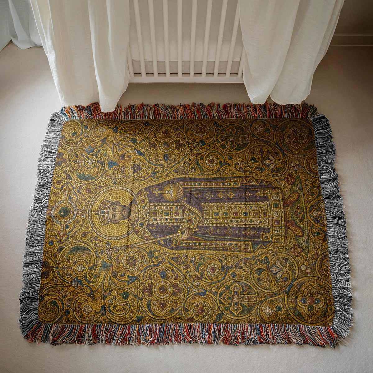 Byzantine Emperor Woven Blanket