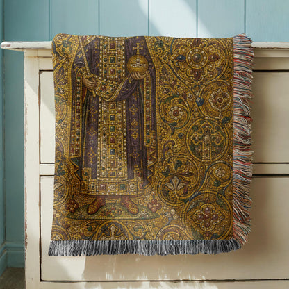 Byzantine Emperor Woven Blanket