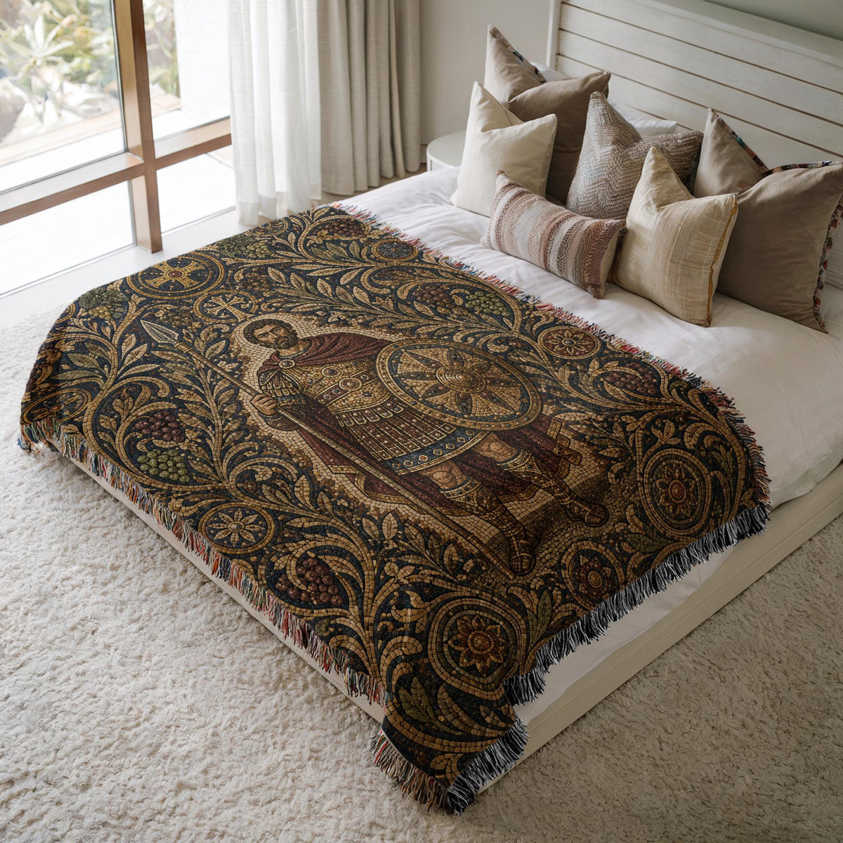 Roman Soldier Woven Blanket