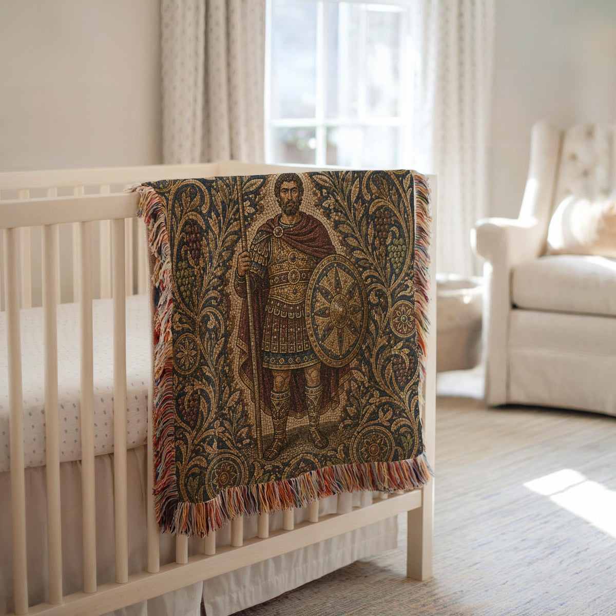 Roman Soldier Woven Blanket