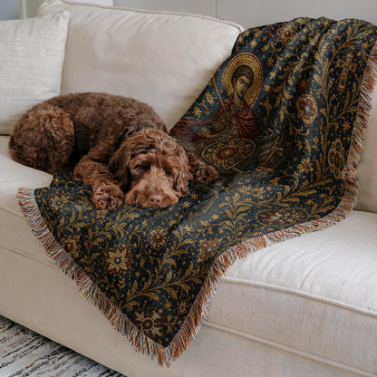 Warrior Saint Woven Blanket