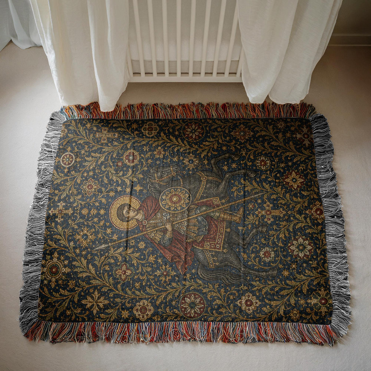 Warrior Saint Woven Blanket