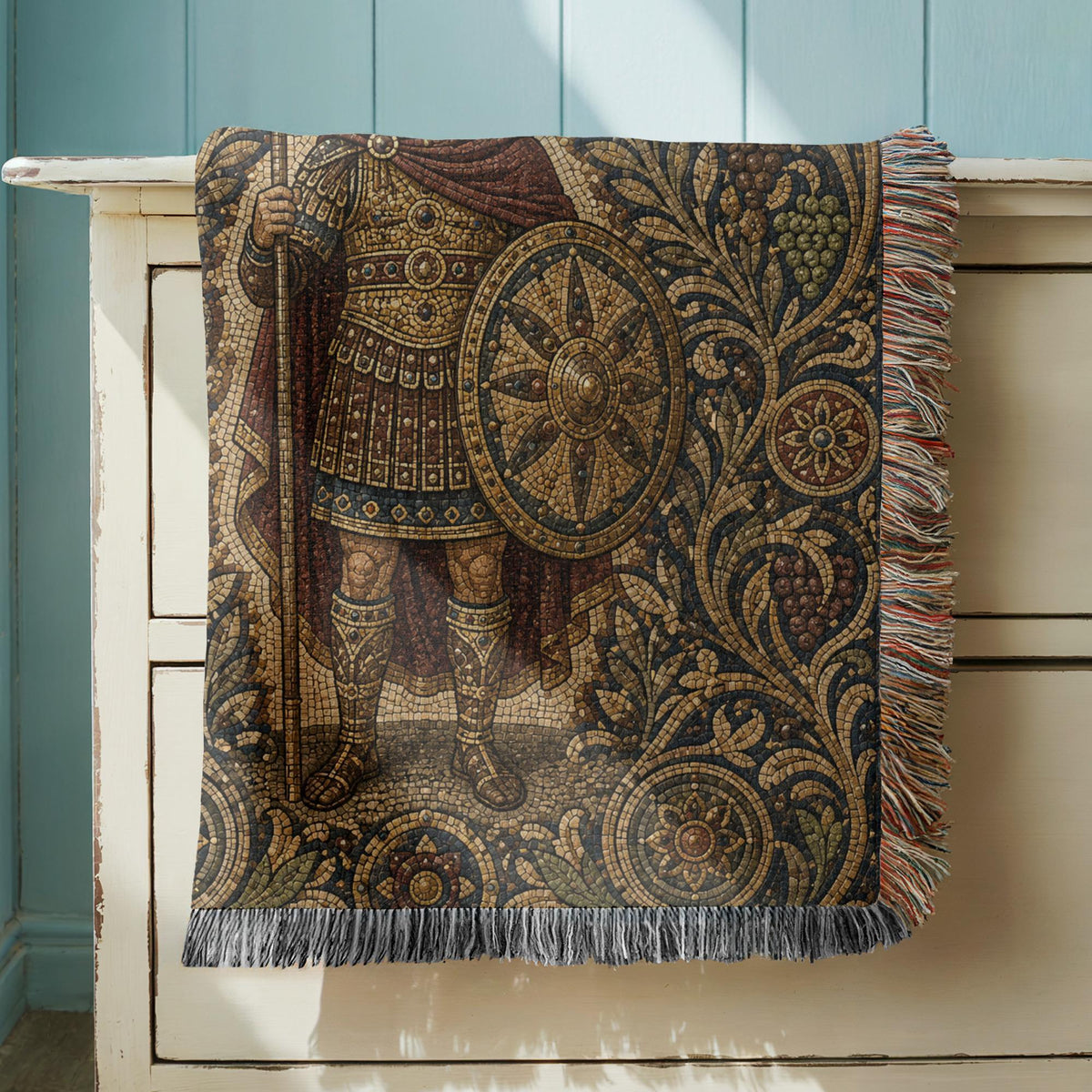 Roman Soldier Woven Blanket
