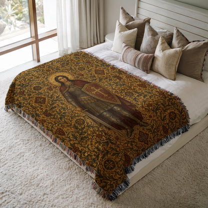 Warrior Saint Woven Blanket
