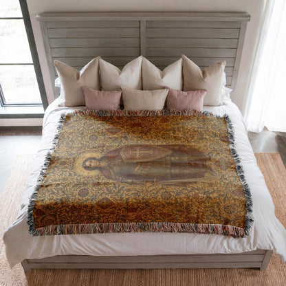 Warrior Saint Woven Blanket