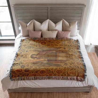 Archangel Michael Woven Blanket