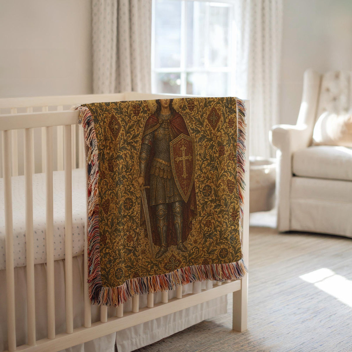 Warrior Saint Woven Blanket