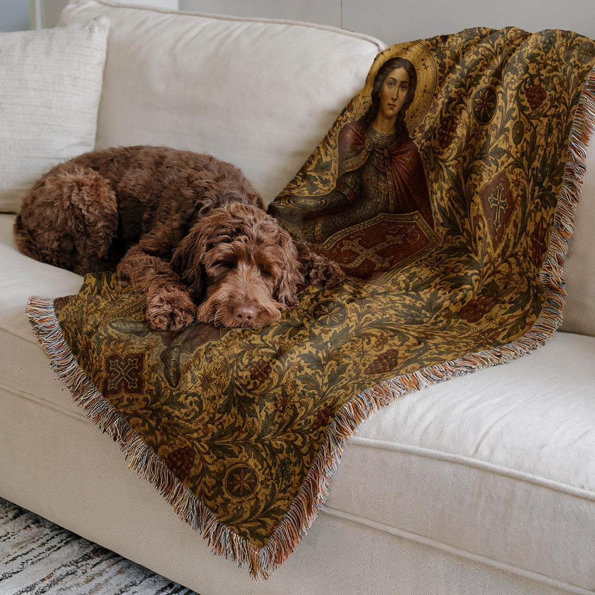 Warrior Saint Woven Blanket