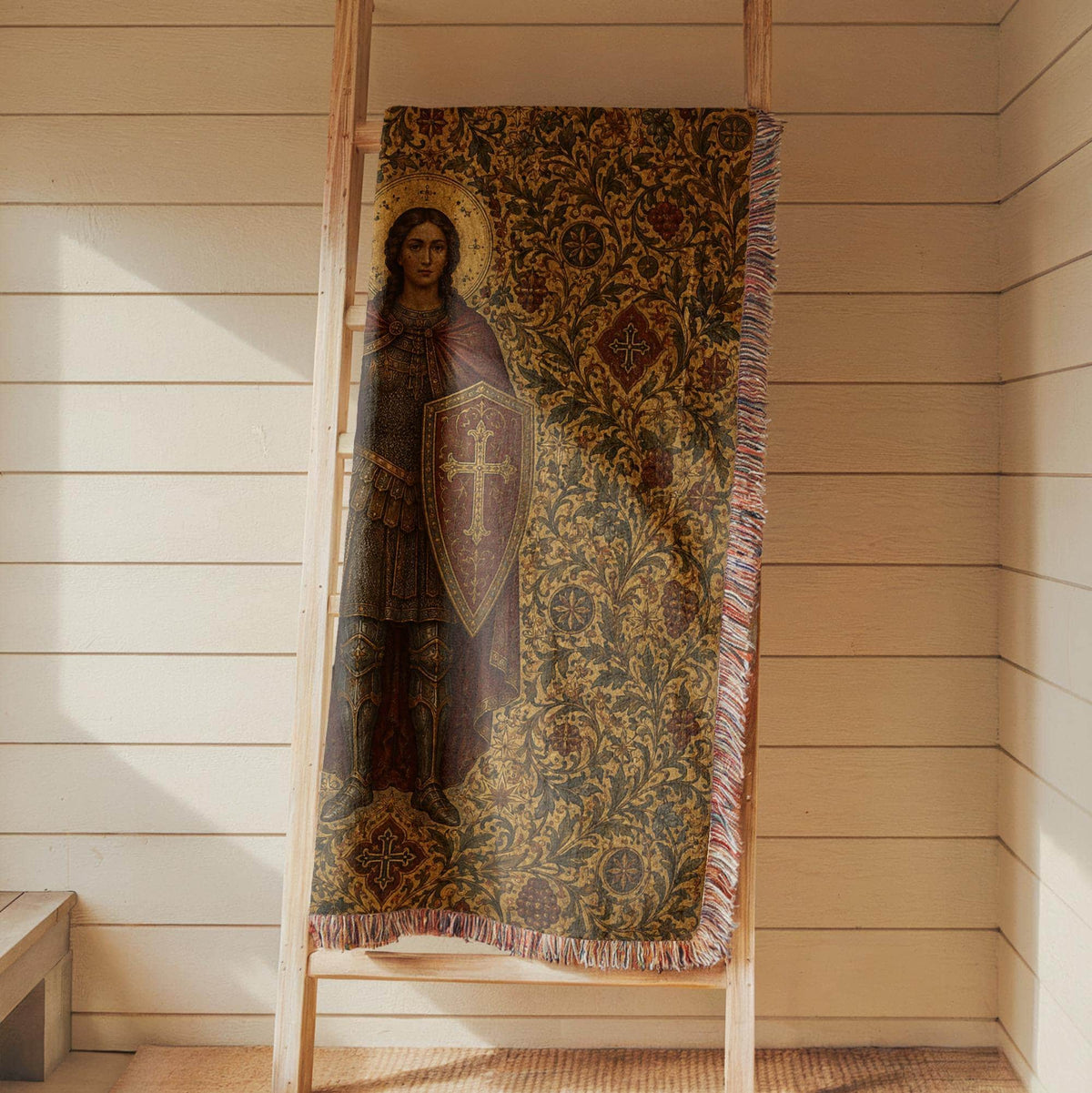 Warrior Saint Woven Blanket