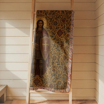 Warrior Saint Woven Blanket