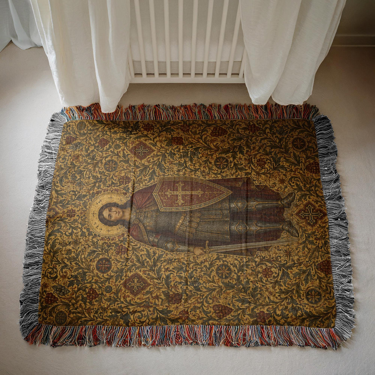 Warrior Saint Woven Blanket