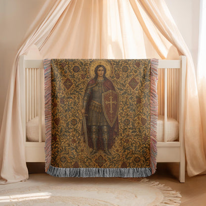 Warrior Saint Woven Blanket