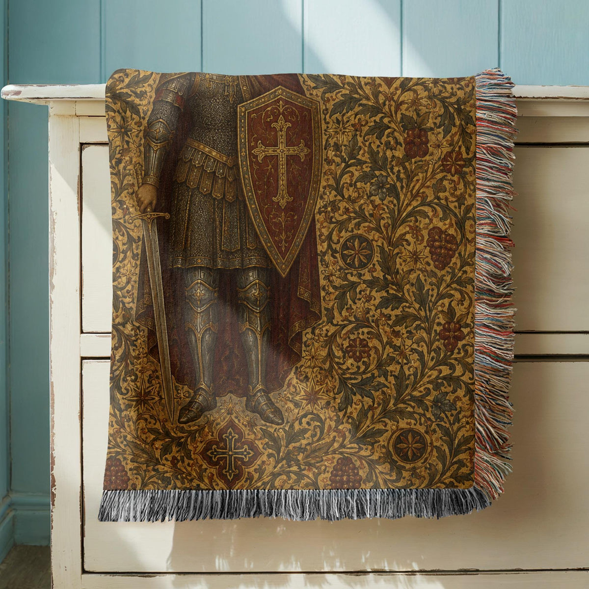Warrior Saint Woven Blanket