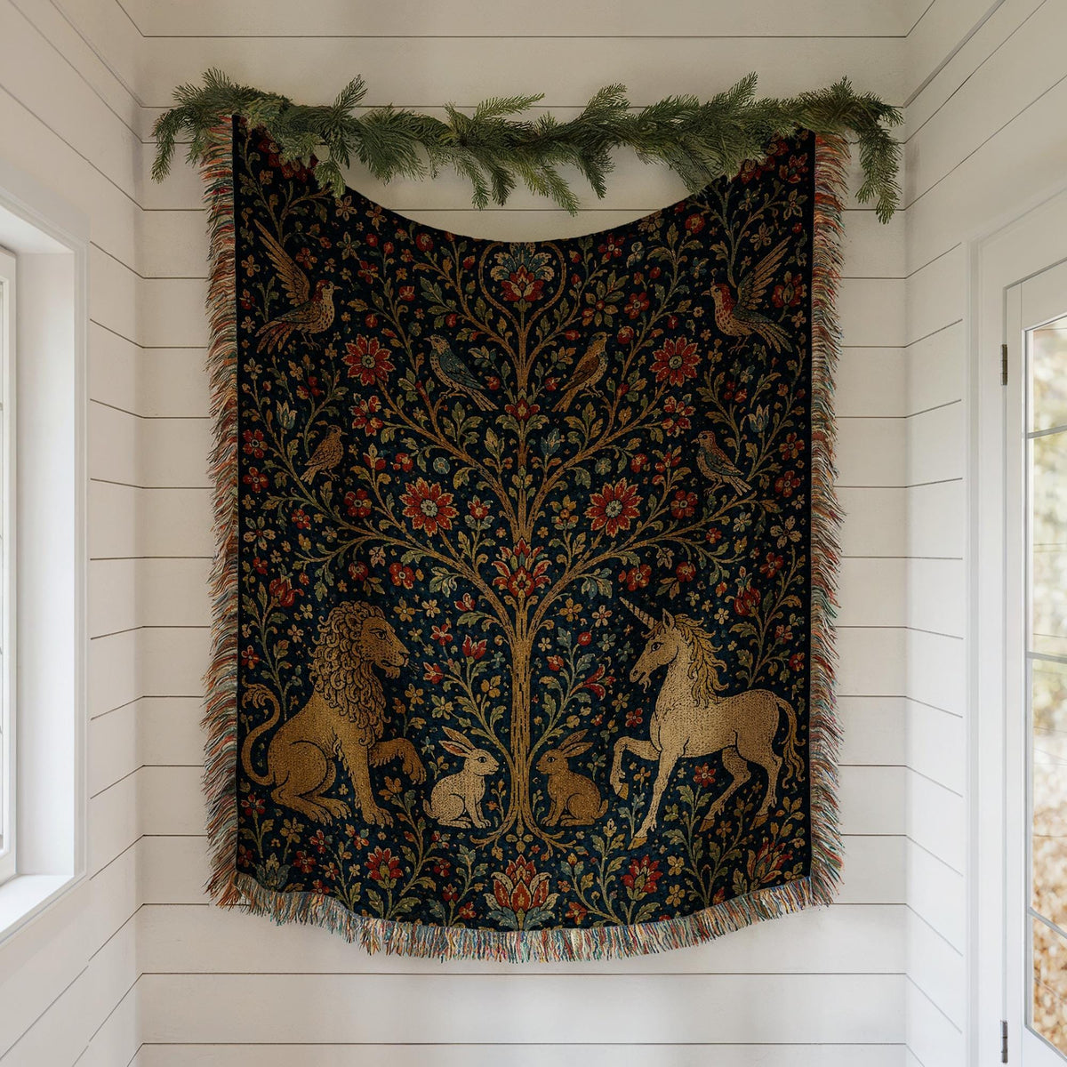 Tree of Life Woven Blanket