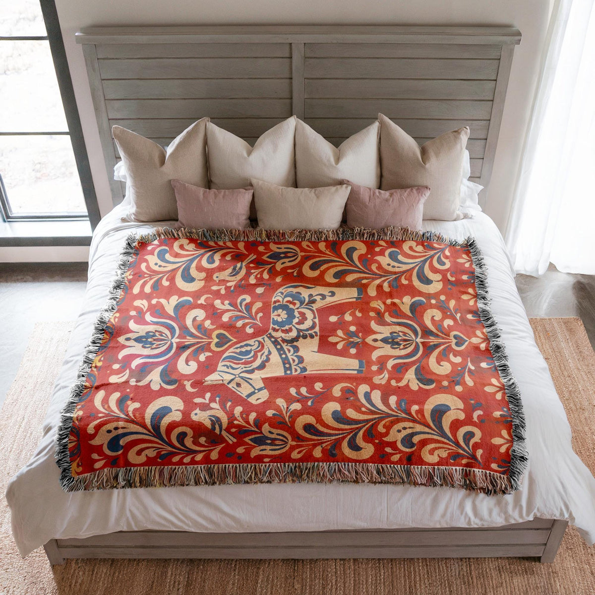 Dala Horse Woven Blanket