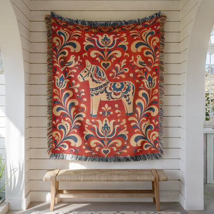 Dala Horse Woven Blanket