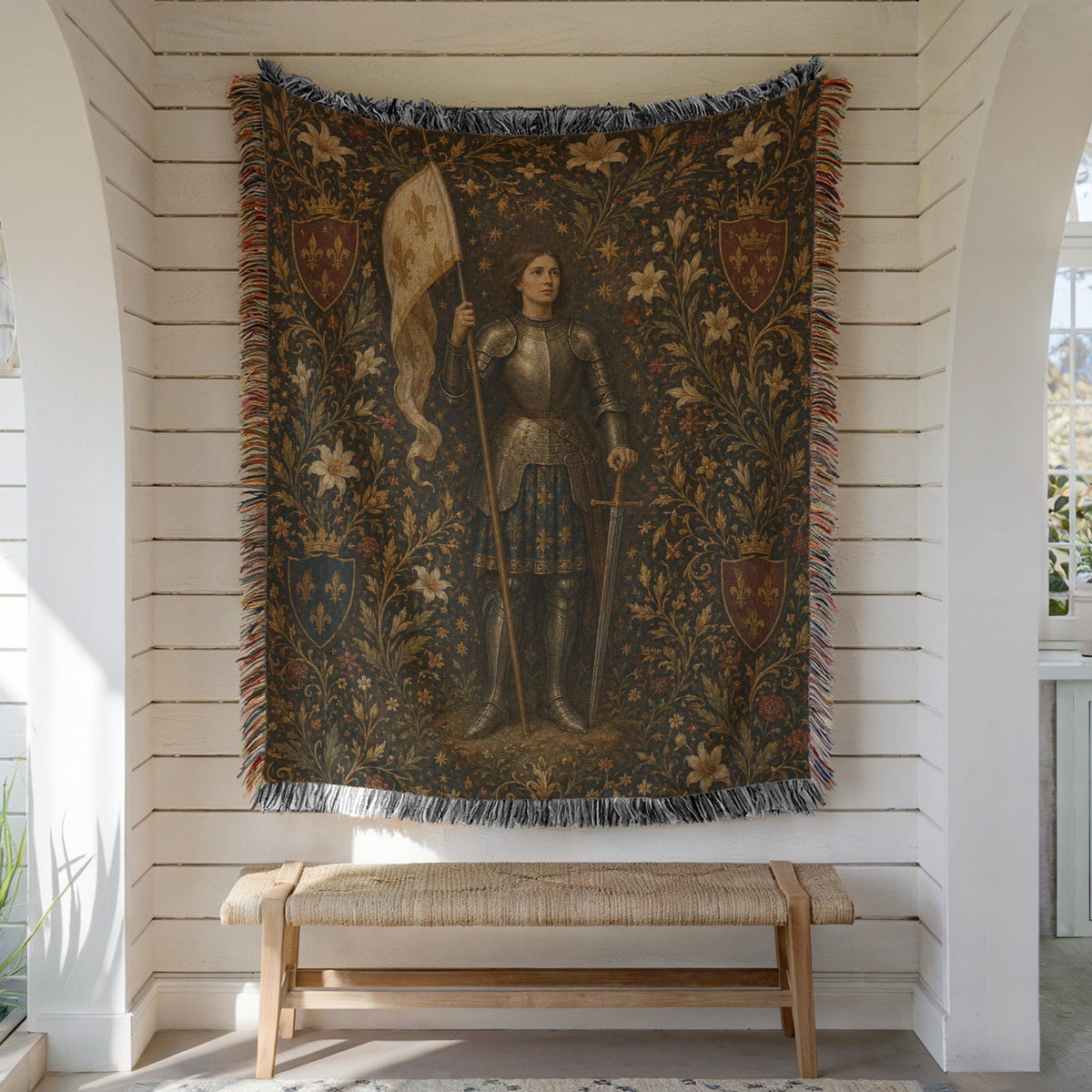 Joan of Arc Woven Blanket