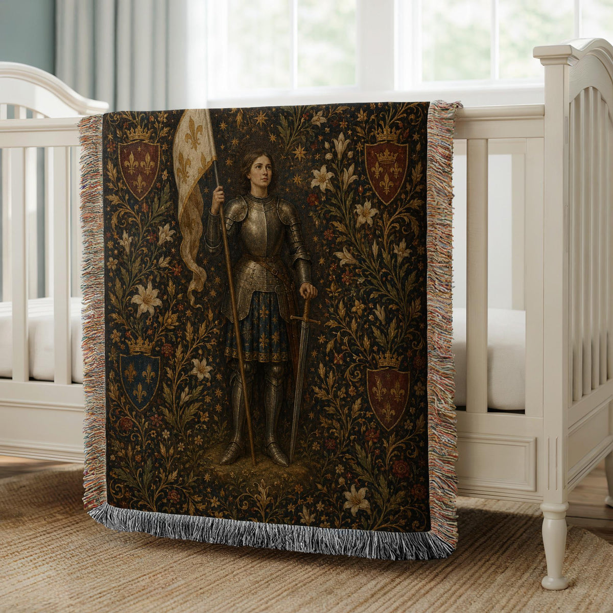 Joan of Arc Woven Blanket