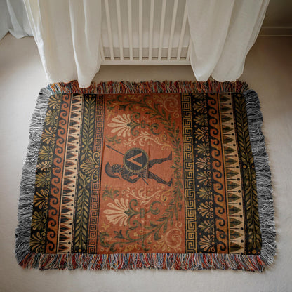 Spartan Warrior Woven Blanket