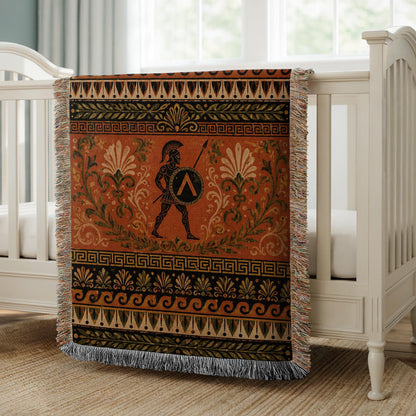 Spartan Warrior Woven Blanket