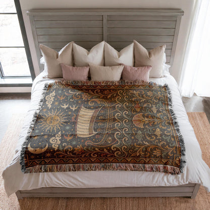 Greek Ship Woven Blanket