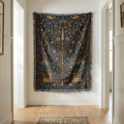 Persian Tree of Life Woven Blanket