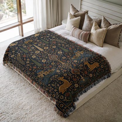 Persian Tree of Life Woven Blanket