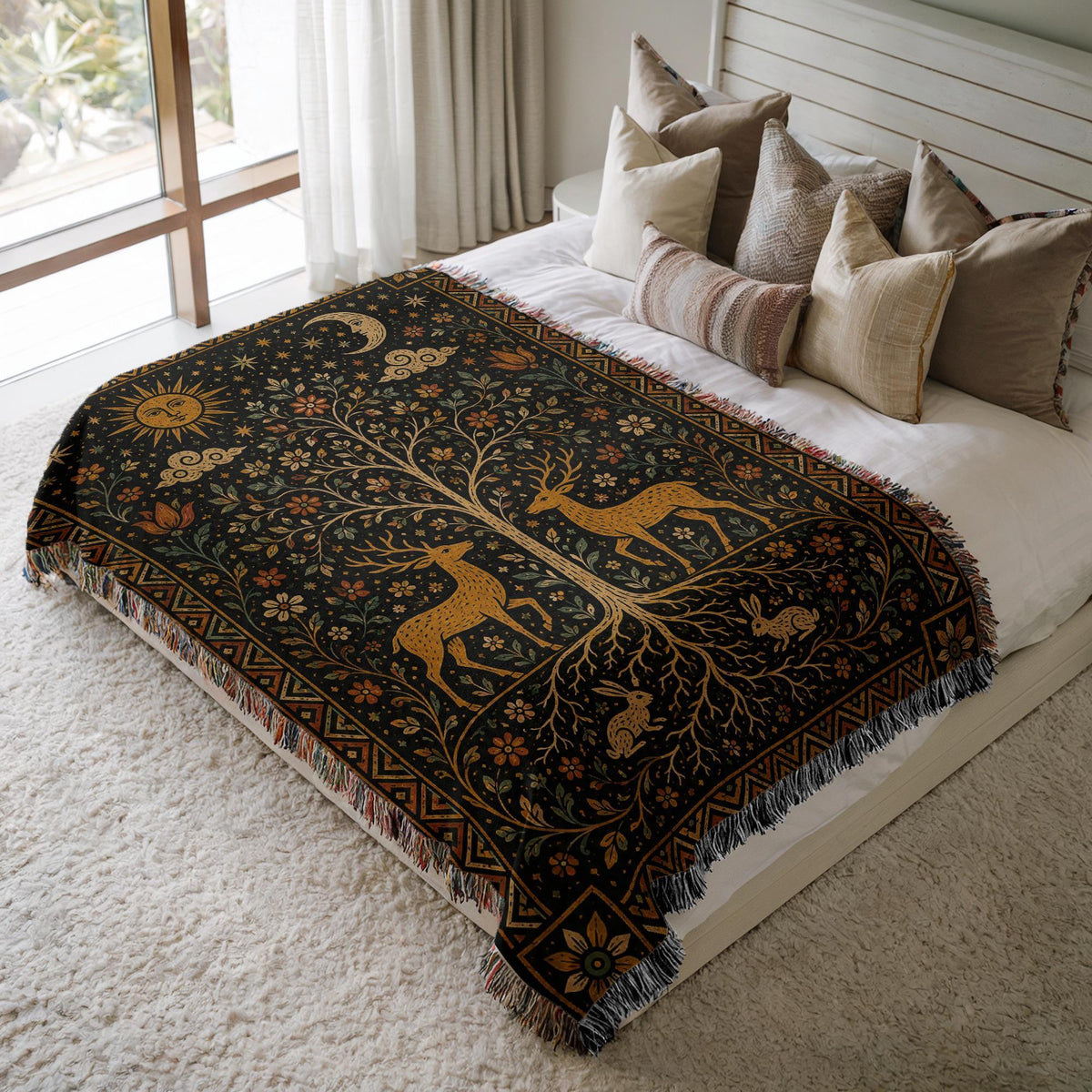 Tree of Life Woven Blanket