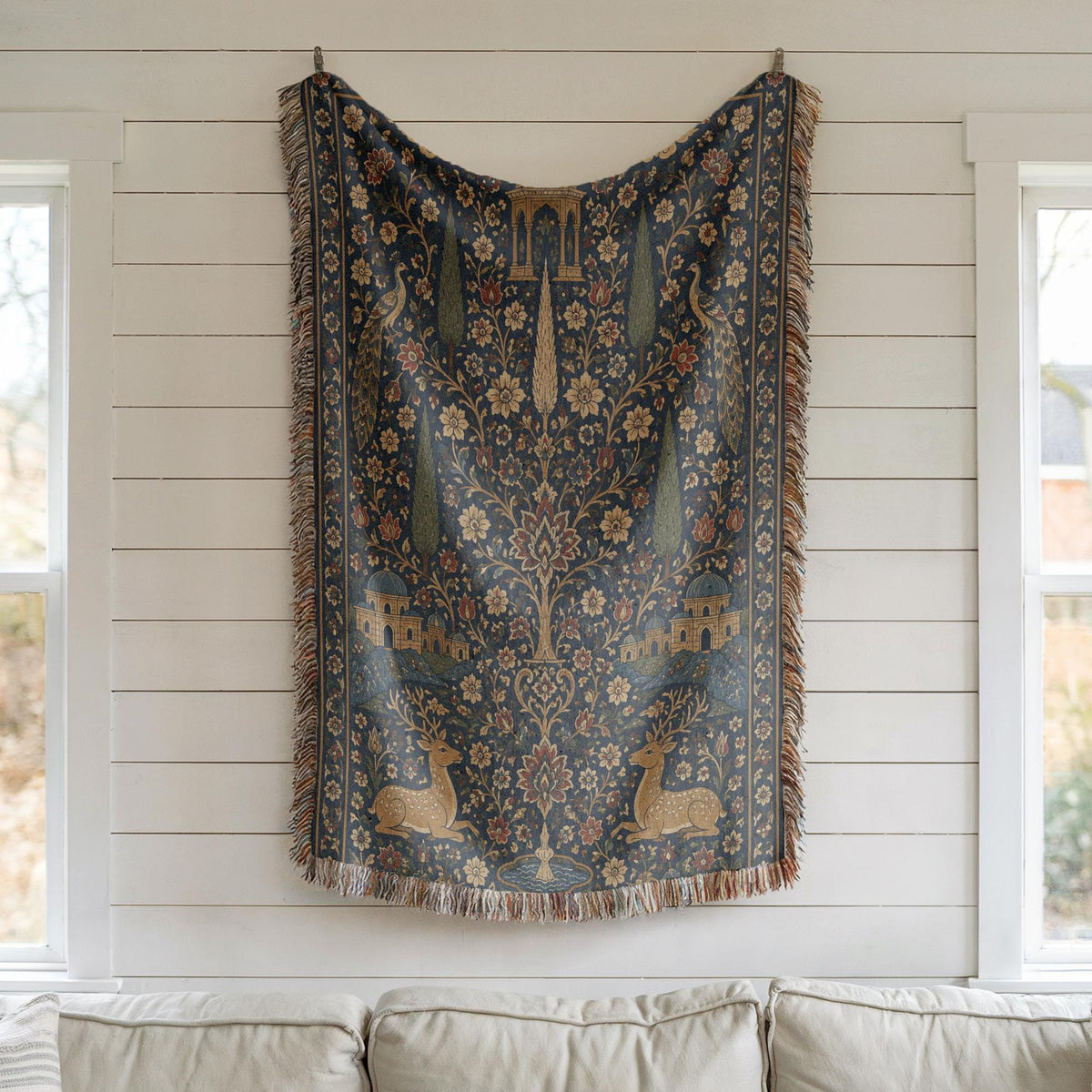 Persian Tree of Life Woven Blanket