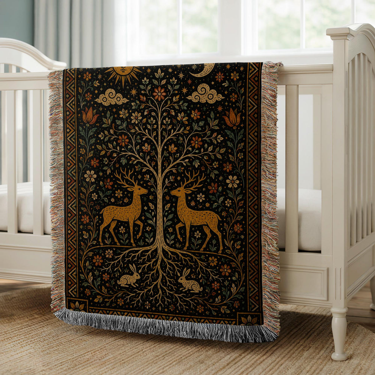 Tree of Life Woven Blanket
