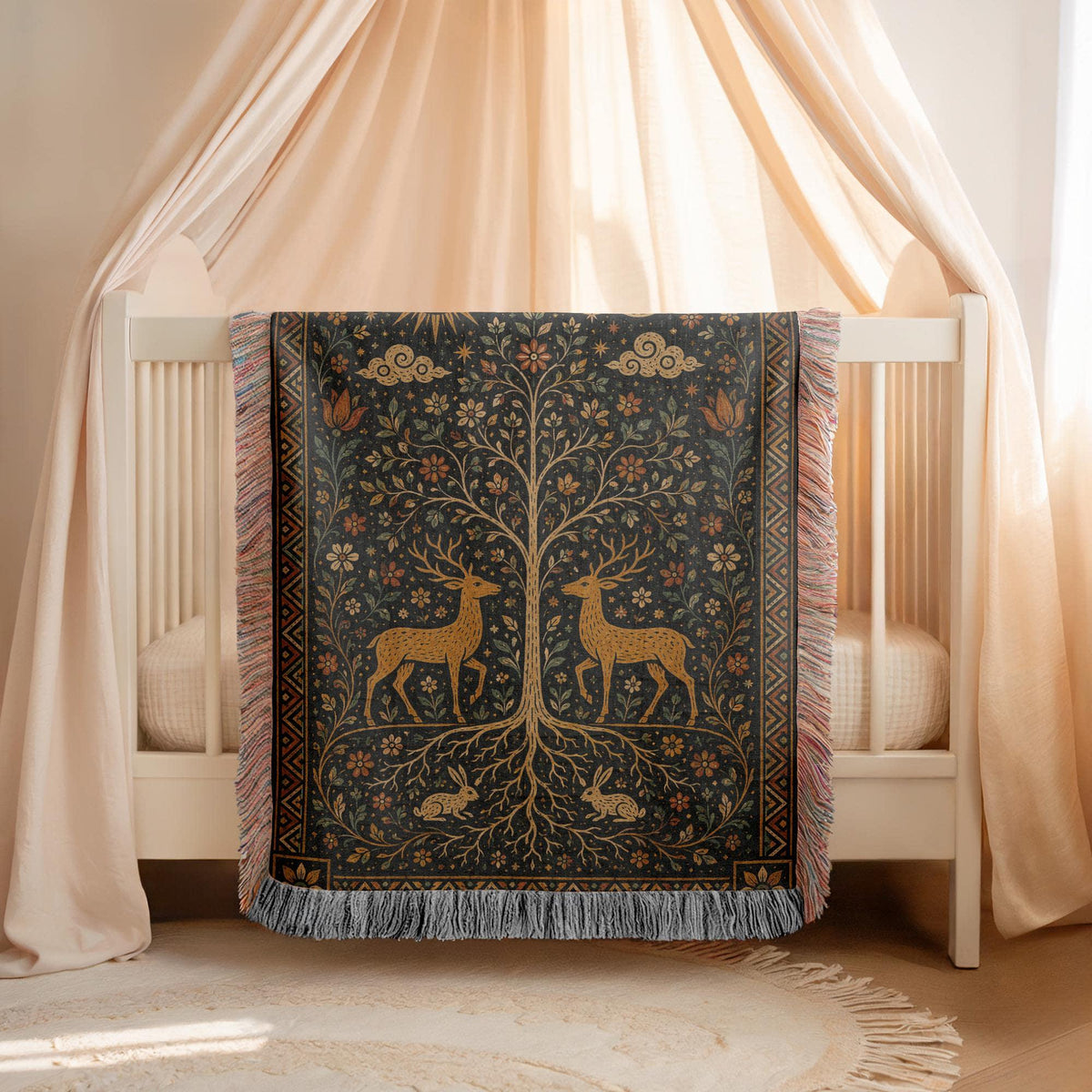 Tree of Life Woven Blanket