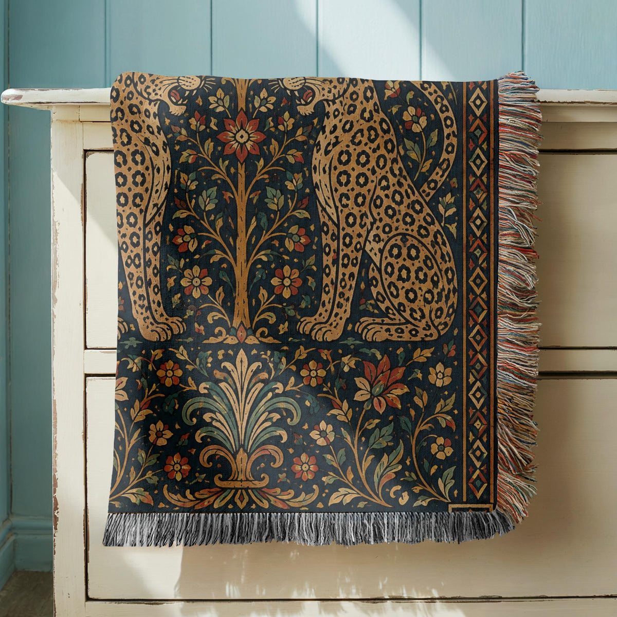 Leopard Woven Blanket