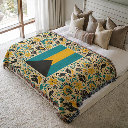 Bahamas Flag Woven Blanket