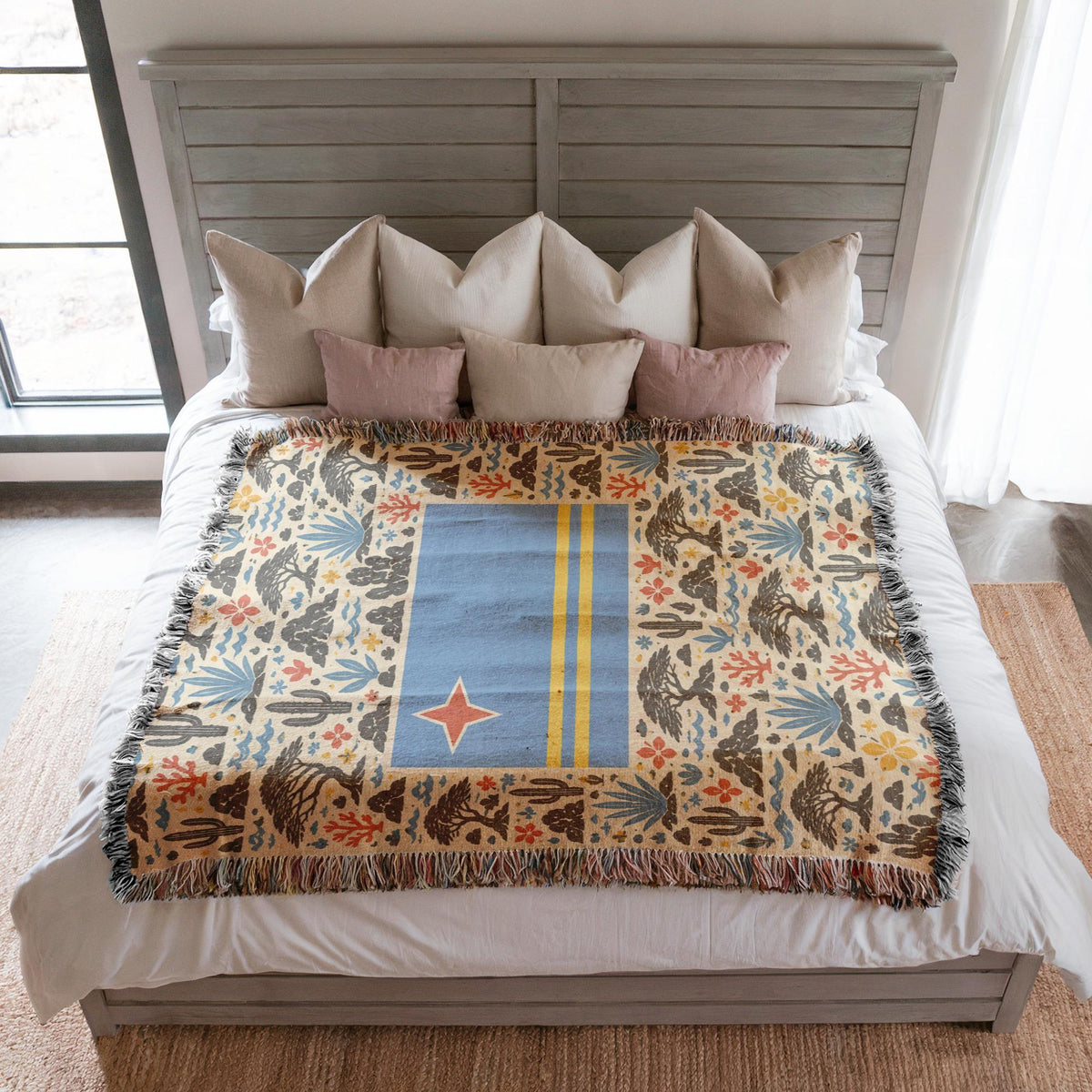 Aruba Flag Woven Blanket