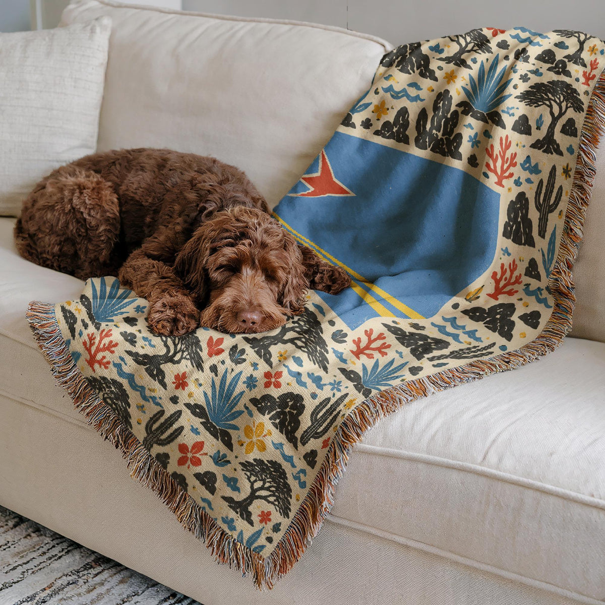 Aruba Flag Woven Blanket