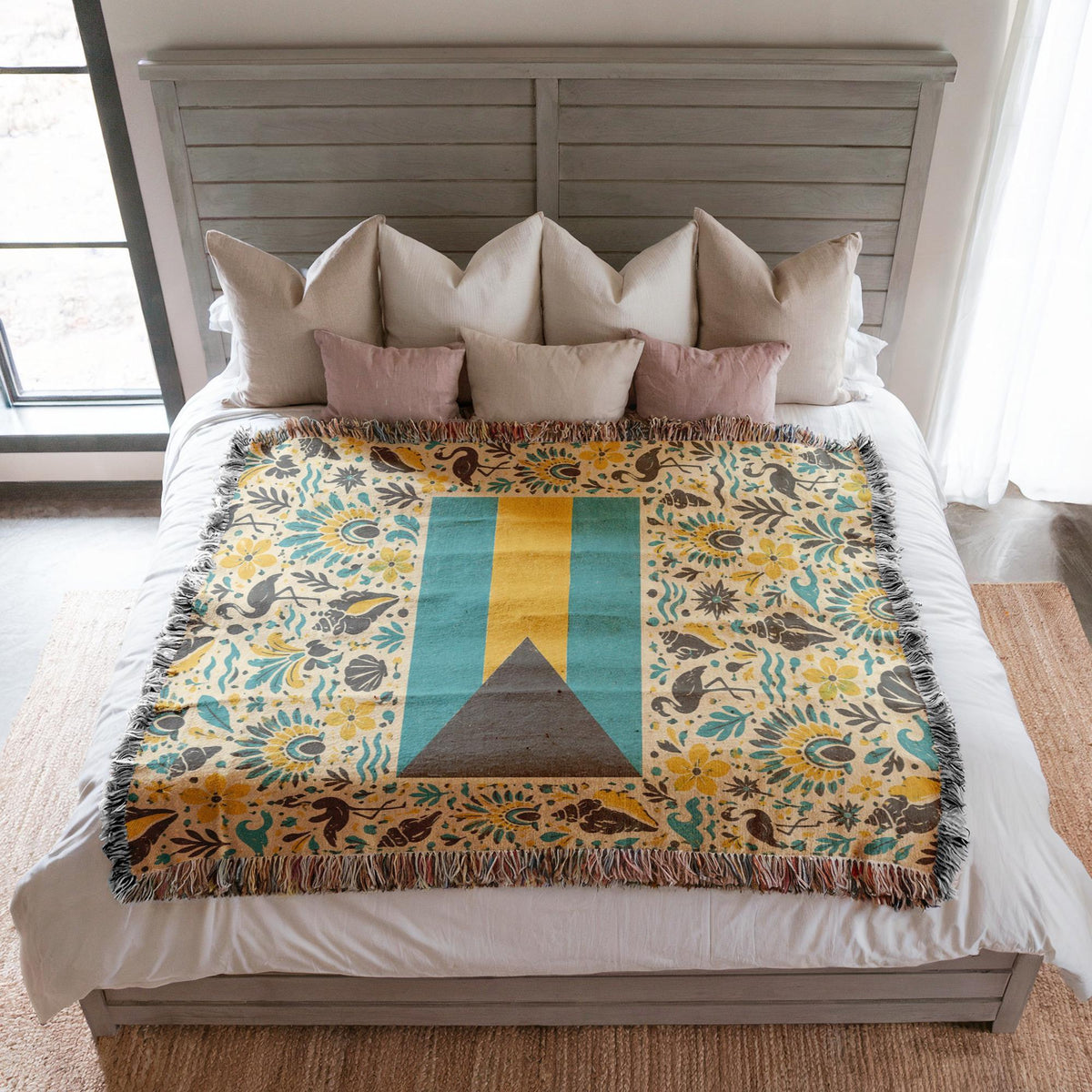 Bahamas Flag Woven Blanket