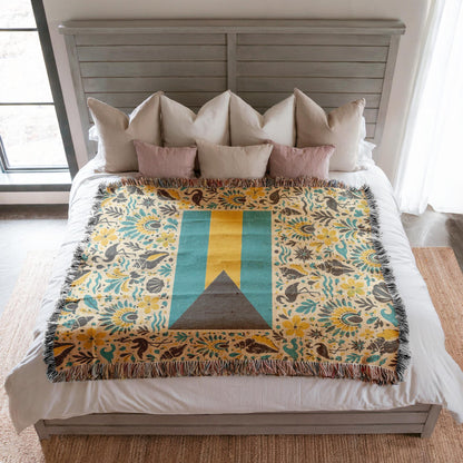 Bahamas Flag Woven Blanket