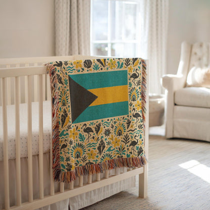 Bahamas Flag Woven Blanket