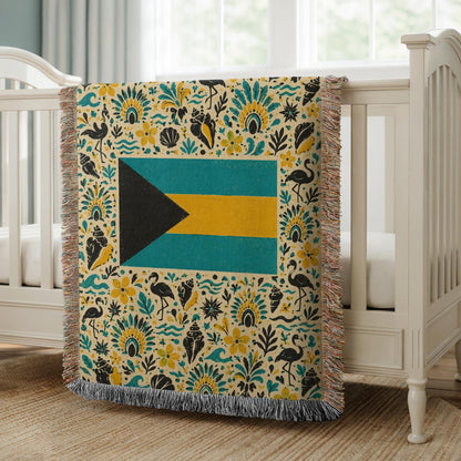 Bahamas Flag Woven Blanket