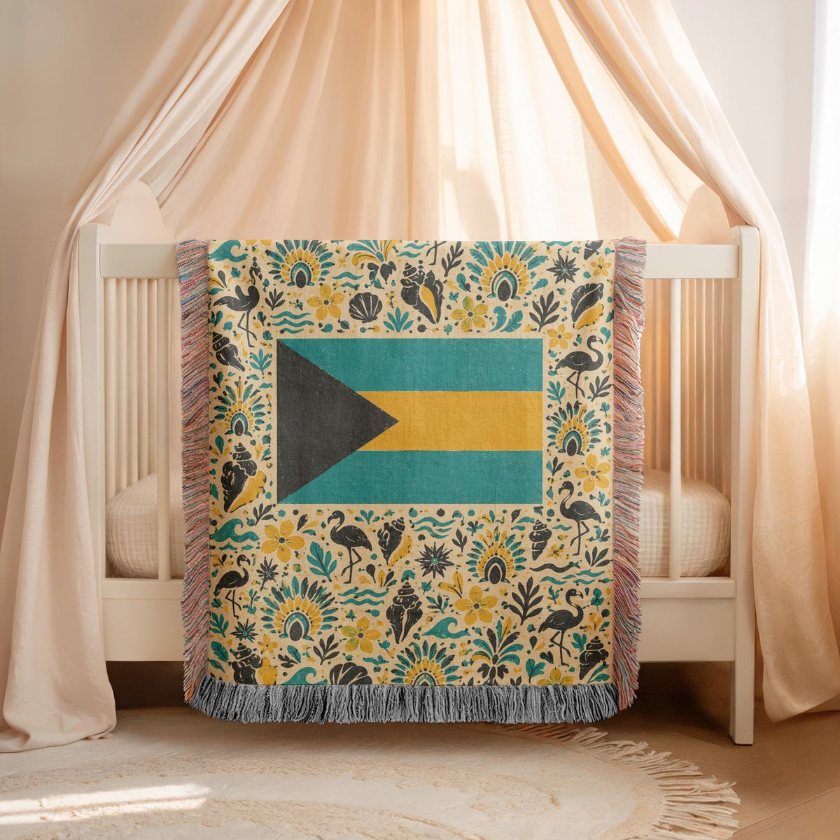 Bahamas Flag Woven Blanket