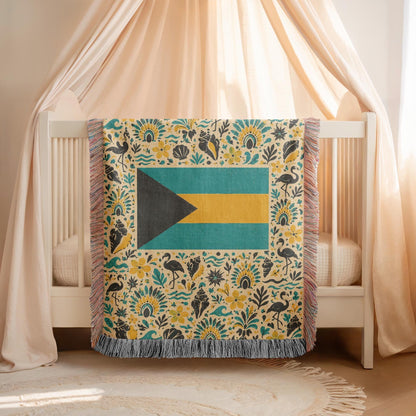 Bahamas Flag Woven Blanket