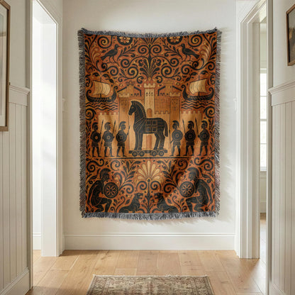 Trojan Horse Woven Blanket