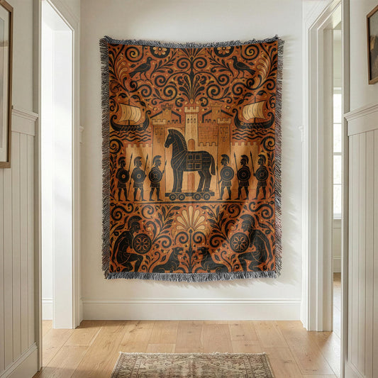 Trojan Horse Woven Blanket