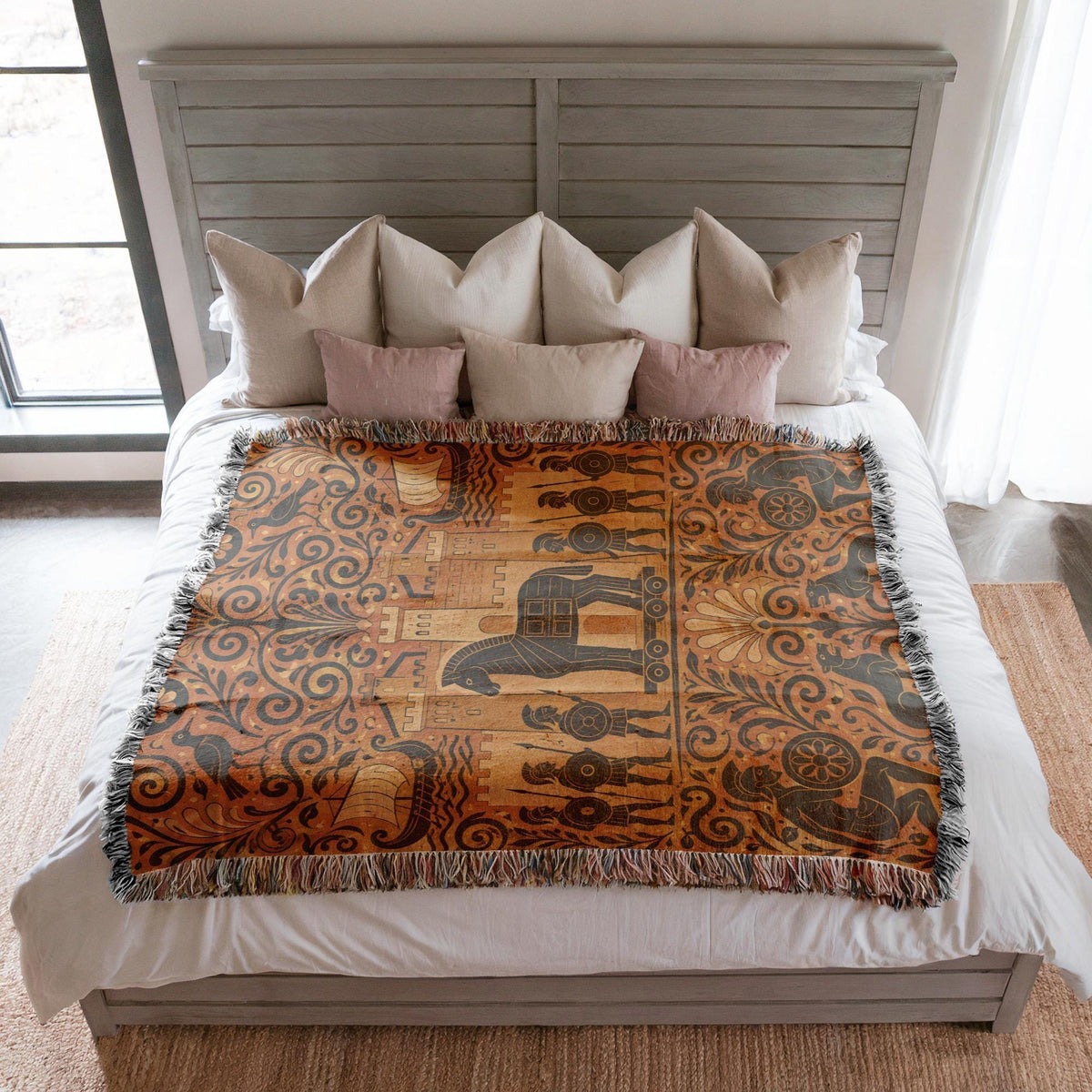 Trojan Horse Woven Blanket