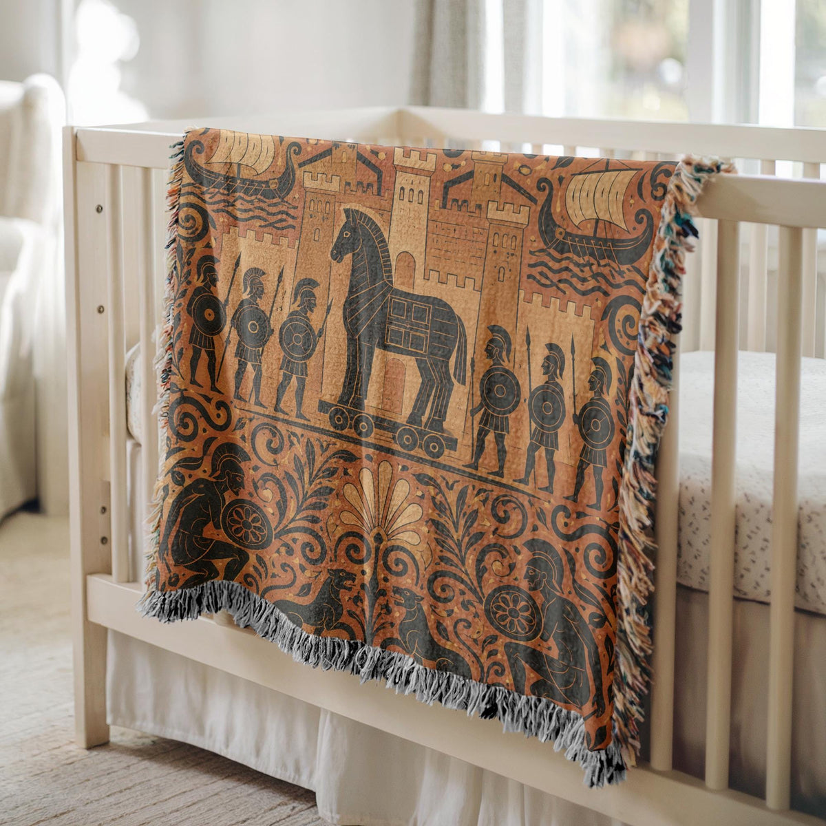 Trojan Horse Woven Blanket