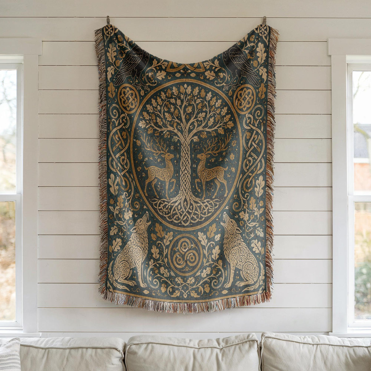 Tree of Life Woven Blanket