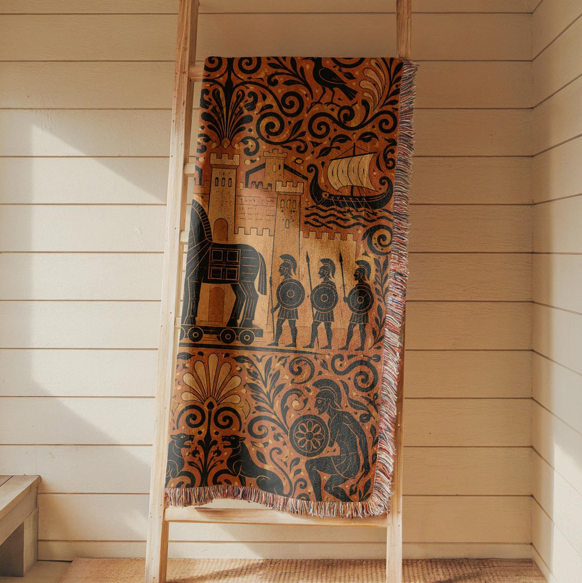 Trojan Horse Woven Blanket